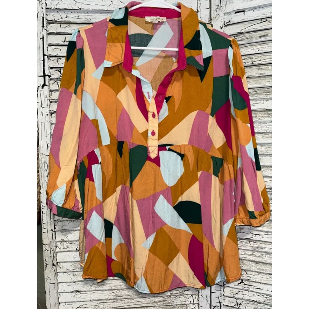 Women's Colorblock Umgee Top Size XL